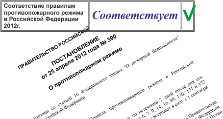 "Требования к инструкции о мерах пожарной безопасности в медицинских учреждениях" Правил противопожарного режима в РФ 2012