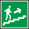 Направление к эвакуационному выходу по лестнице вверх На лестничных площадках и стенах, прилегающих к лестничному маршу 