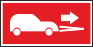 Знак трос для эвакуации автомобилей